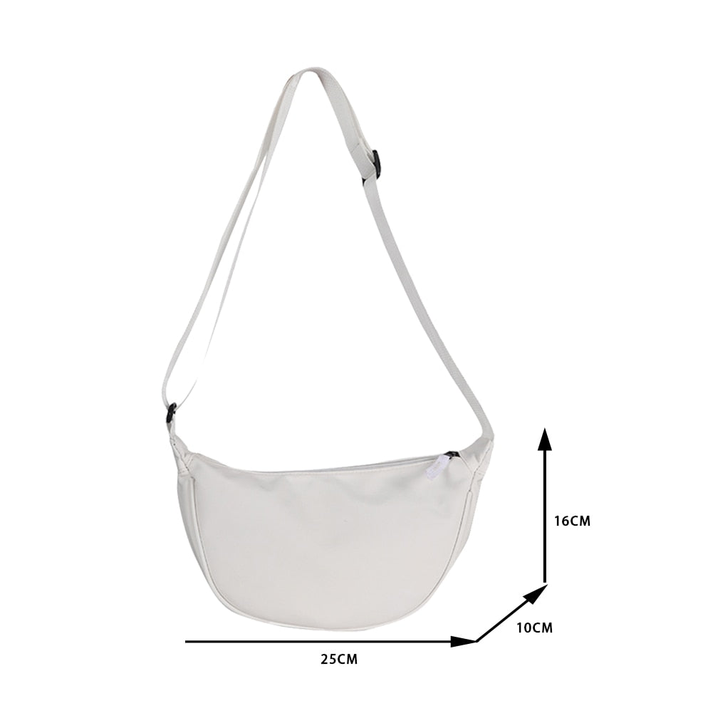 Trendy Crossbody Bag - White