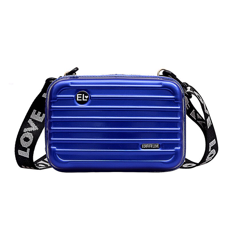 Mini Suitcase Crossbody Bag - Blue