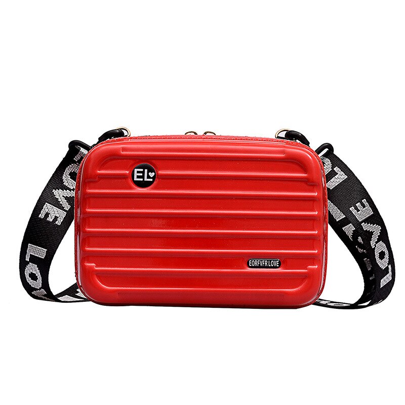 Mini Suitcase Crossbody Bag - Red