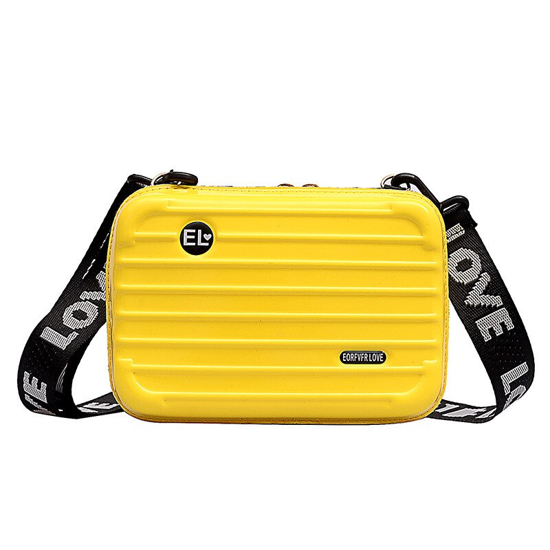 Mini Suitcase Crossbody Bag - Yellow